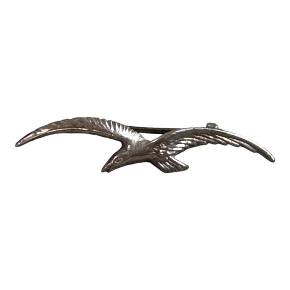 Vintage Pre Eagle Mexico Sterling Silver Seagull Bird Brooch Pin Argento 2.5" - Picture 1 of 5